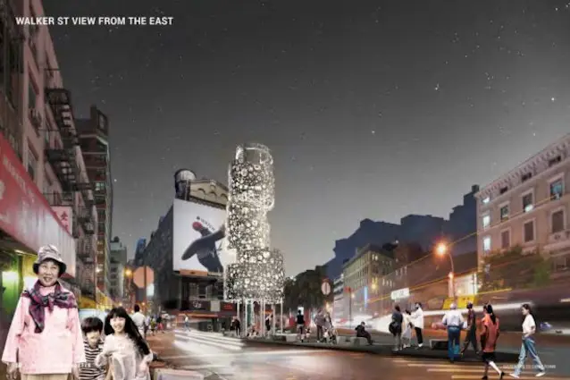 Rendering of artist Lindy Lee's proposal for a public art installation in Chinatown